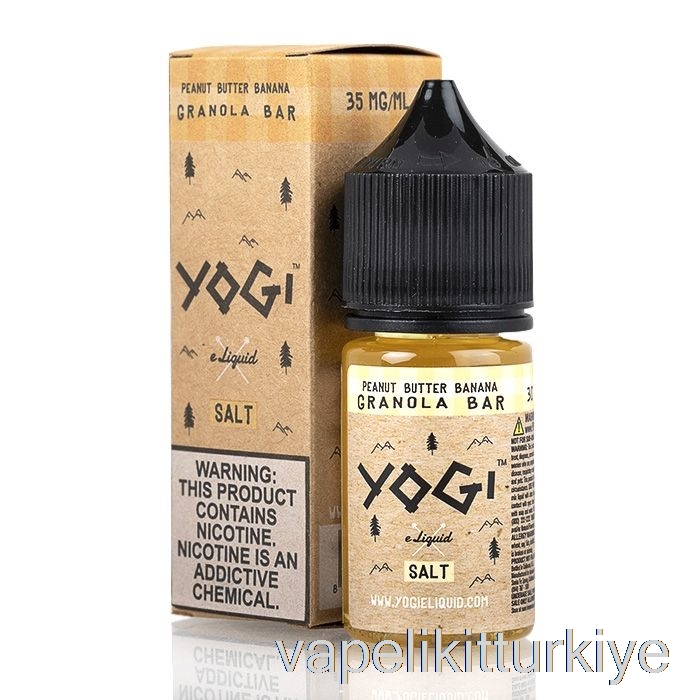 Vape Elektronik Sigara Fıstık Ezmesi Muz Granola Bar - Yogi Tuzları E-sıvı - 30ml 50mg Promosyon